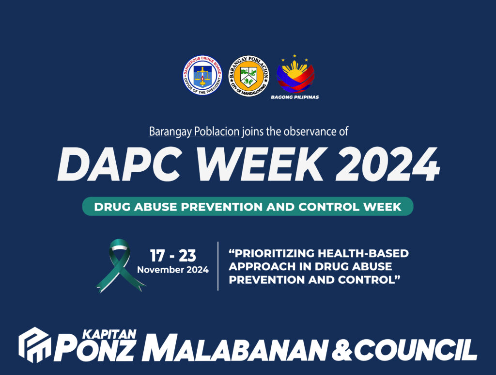 Barangay Poblacion Joins the 2024 Drug Abuse Prevention and Control (DAPC) Week!